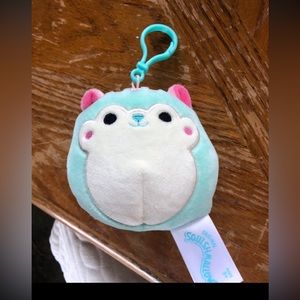 Squishmallow Serene squirrel clip 3.5” blue